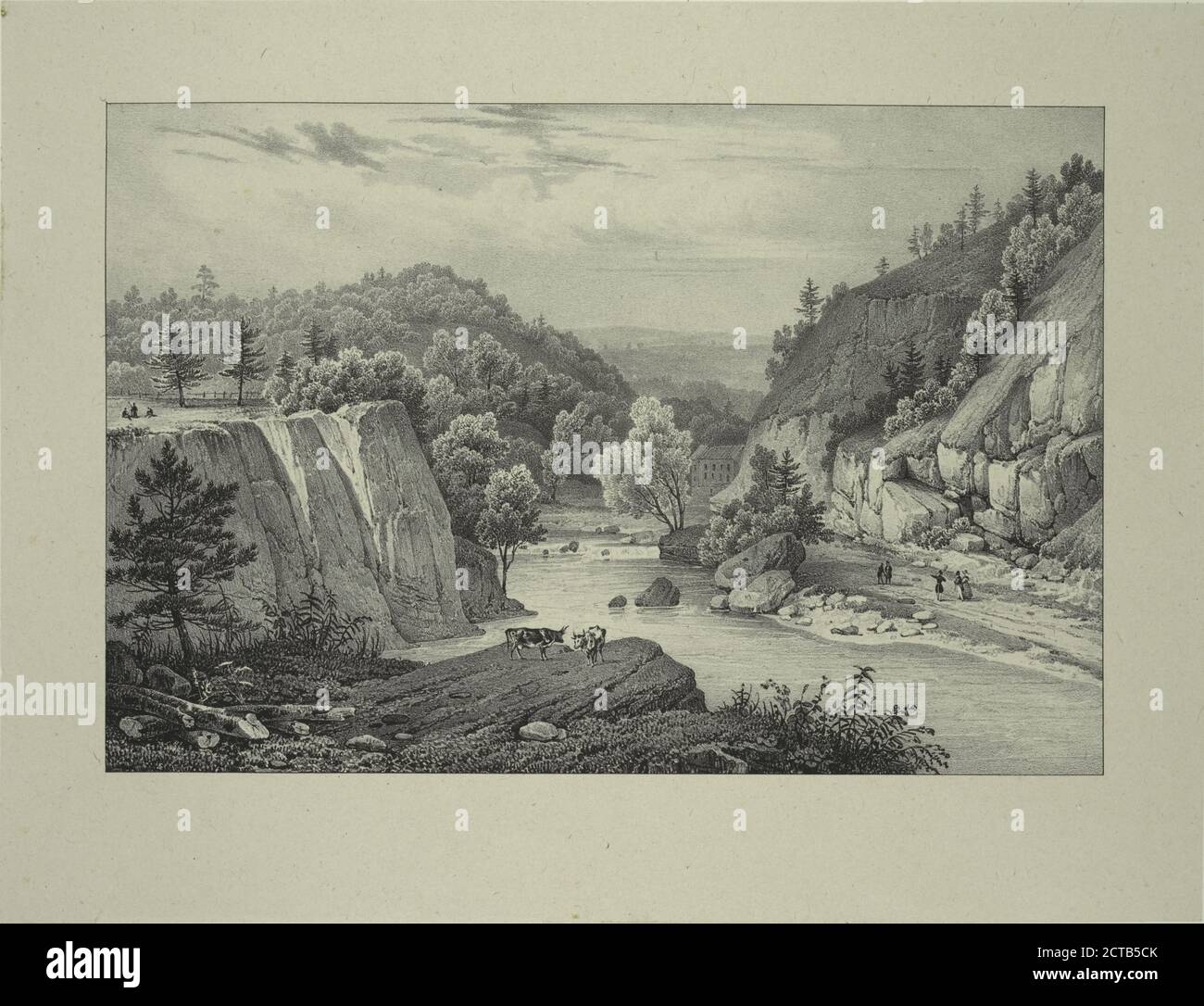 View on the Passaic River, still image, Prints, 1828 - 1829, Milbert, Jacques Gérard (1766-1840 Stock Photo