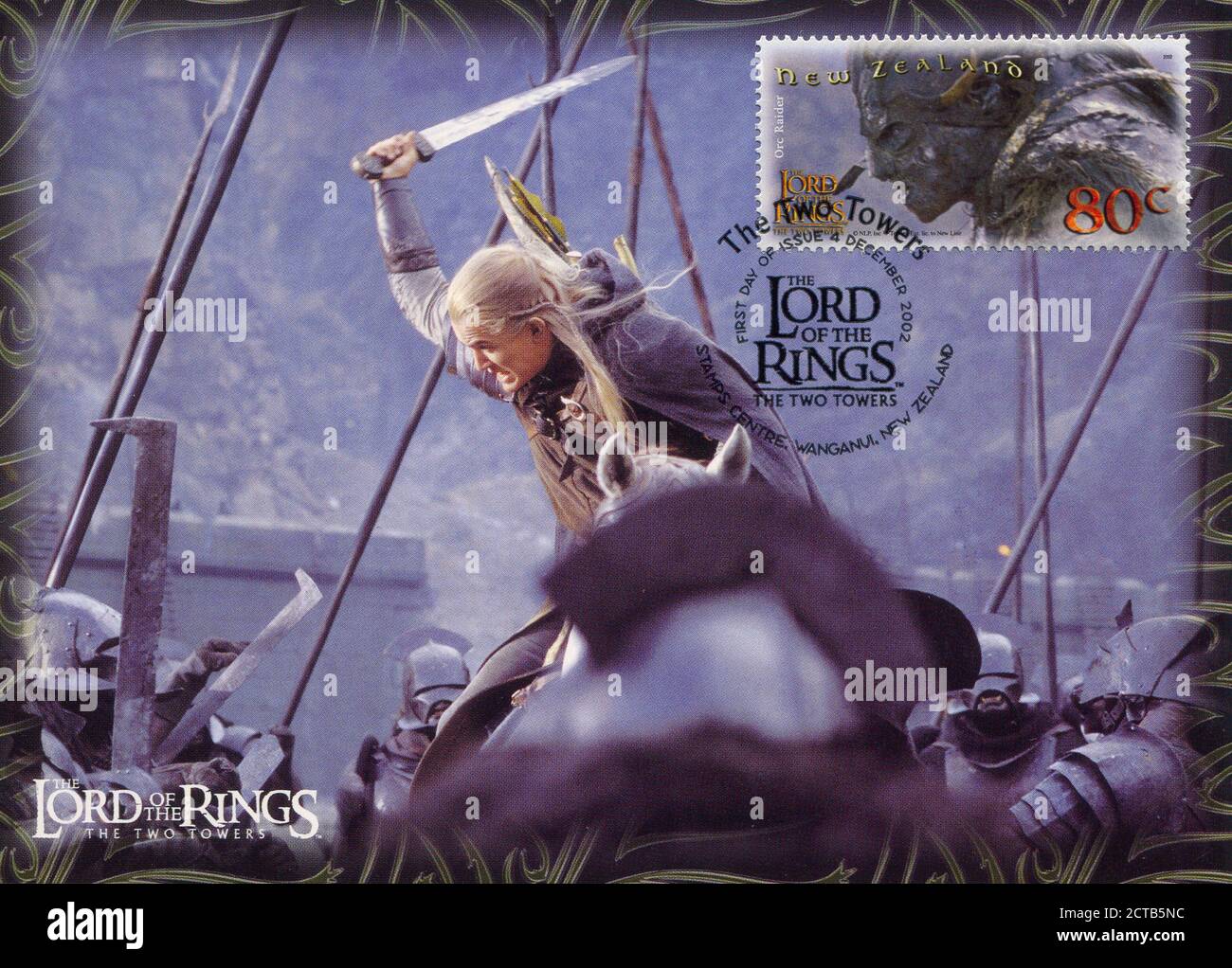 NEW ZEALAND - CIRCA 2002: stamp printed by New Zealand, shows Scenes from The Lord of the Rings, circa 2002 Stock Photo