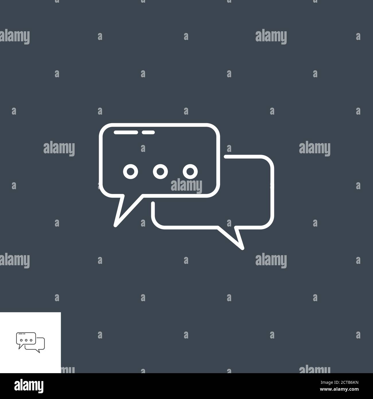 Speech Bubble Related Vector Line Icon Stock Vector Image & Art - Alamy