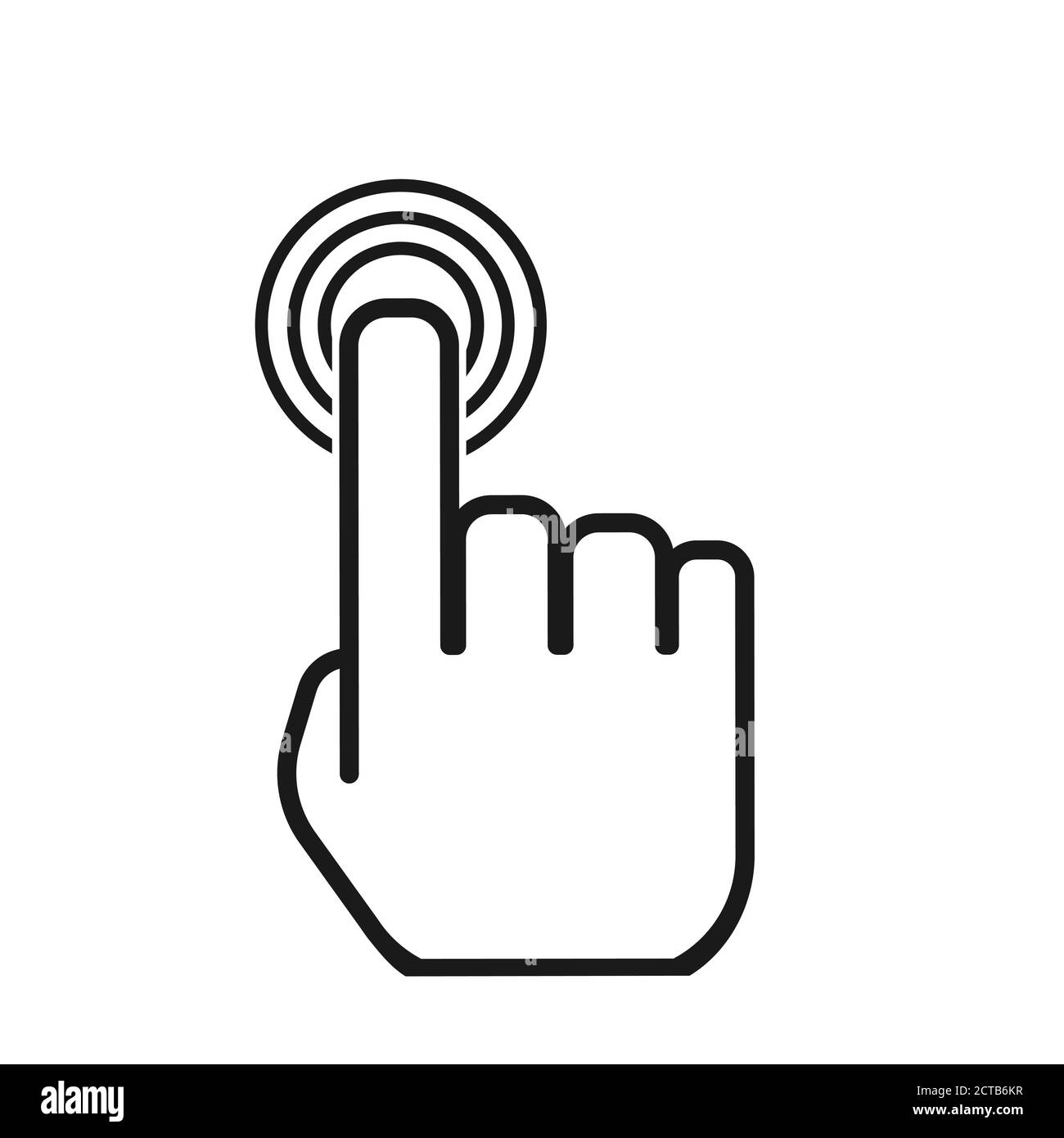 Click icon, finger press, hand click, button, touch vector symbol ...