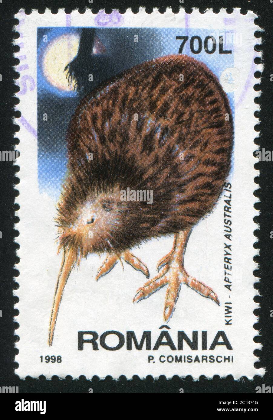 ROMANIA - CIRCA 1998: stamp printed by Romania, shows Kiwi, circa 1998 Stock Photo