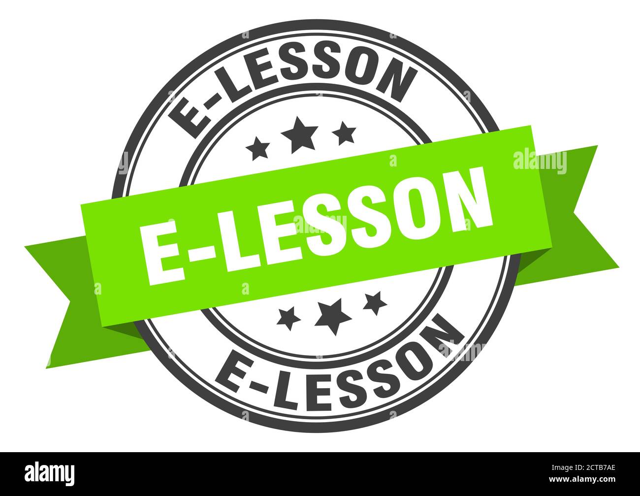 Lesson Ribbon e-lesson label sign. round stamp. ribbon. band Stock Vector Image & Art ...