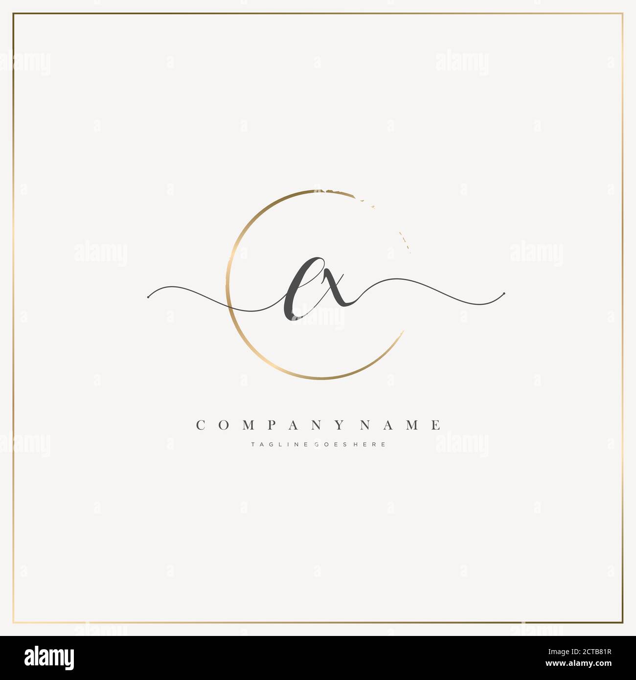 Initial Letter handwriting logo hand drawn template vector, logo for ...