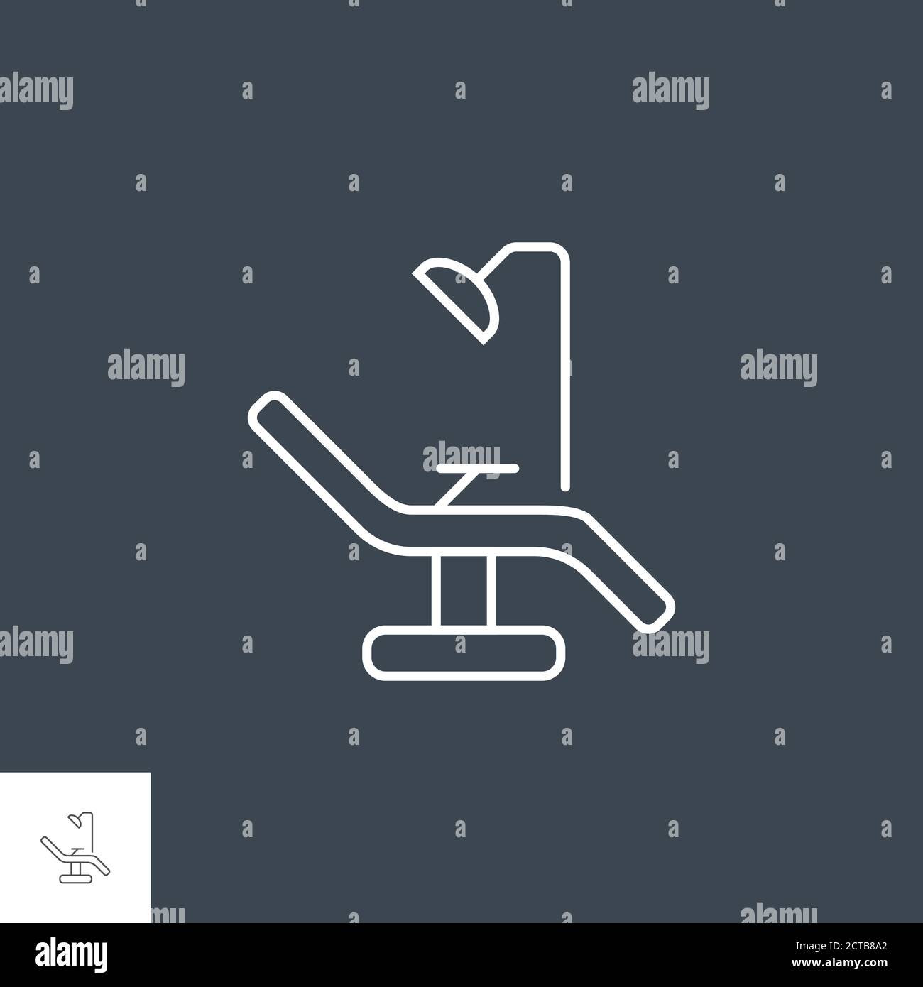 Dental Chair Line Icon Stock Vector