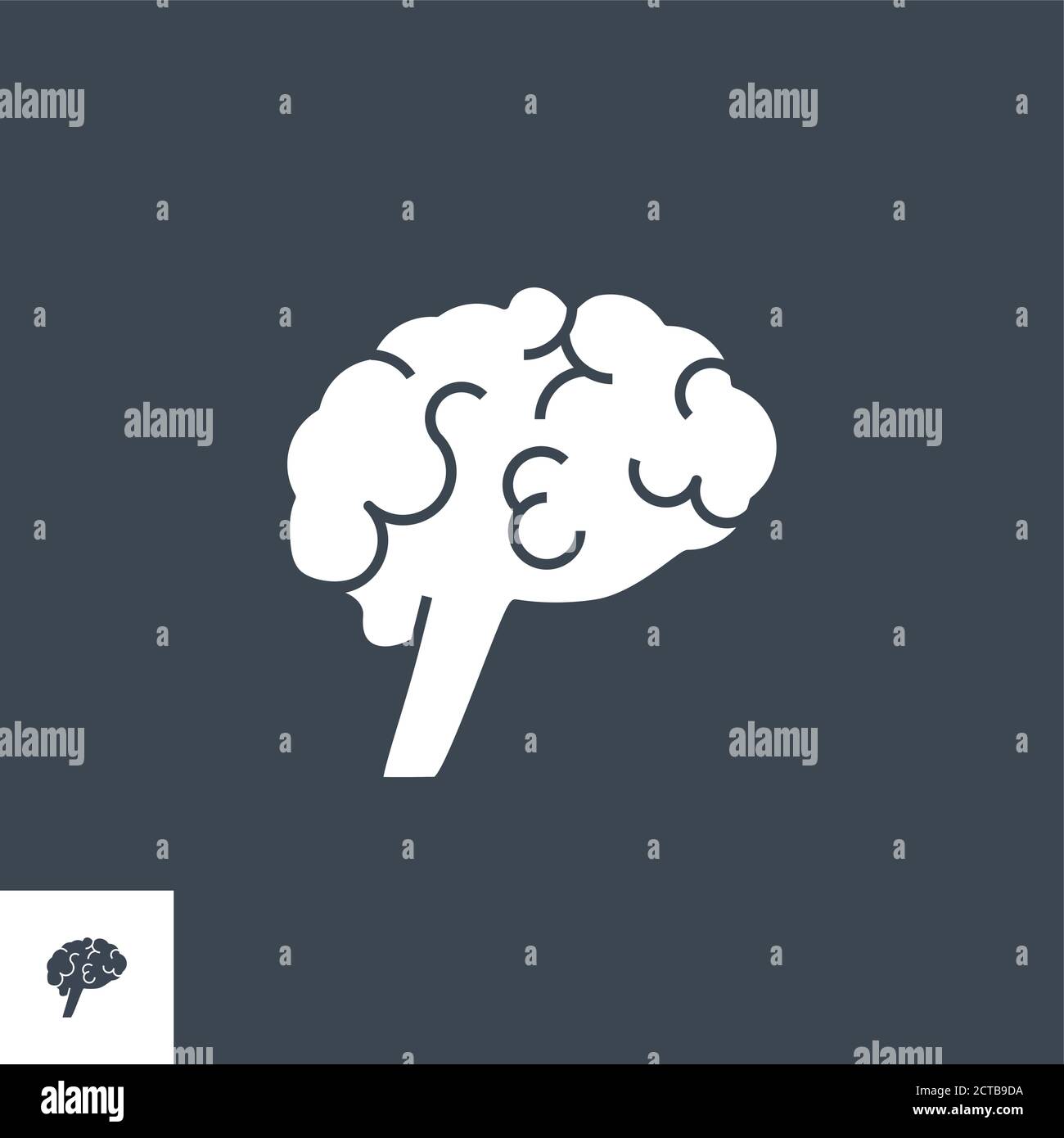 Human Brain Glyph Vector Icon Stock Vector Image & Art - Alamy