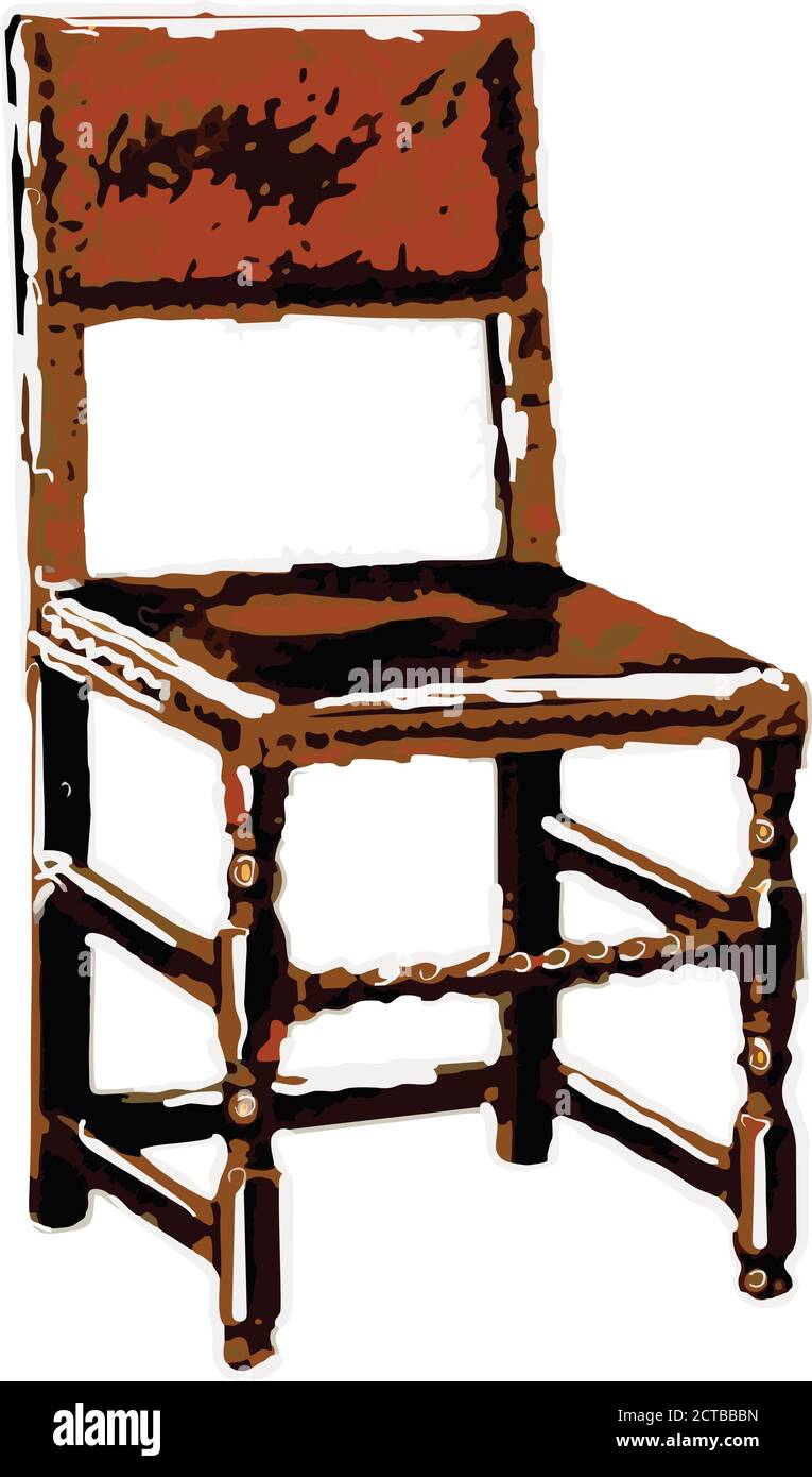 Vector illustration of retro chair. Stock Vector