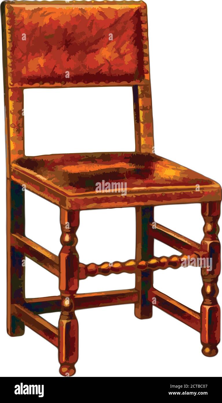Vector illustration of retro chair. Stock Vector