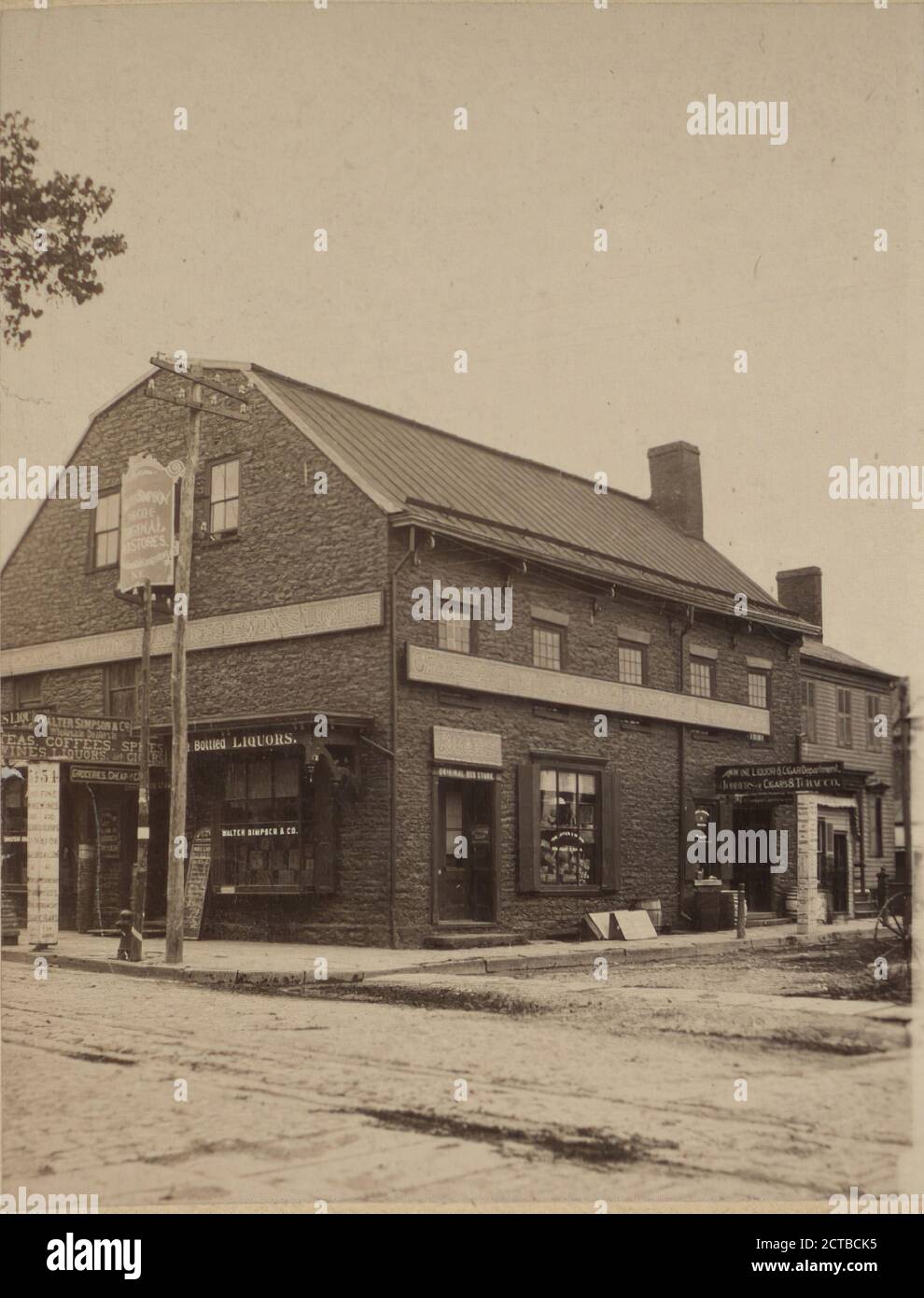 Old red store, Kingston, N.Y., Hudson River., New York (State
