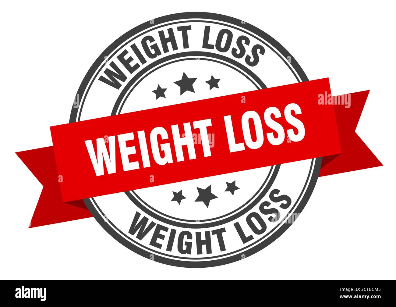 weight loss label sign. round stamp. ribbon. band Stock Vector Image ...