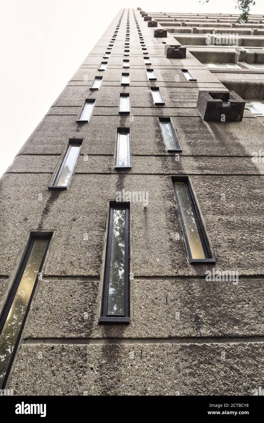 Brutalist staircase exterior, London, UK Stock Photo - Alamy