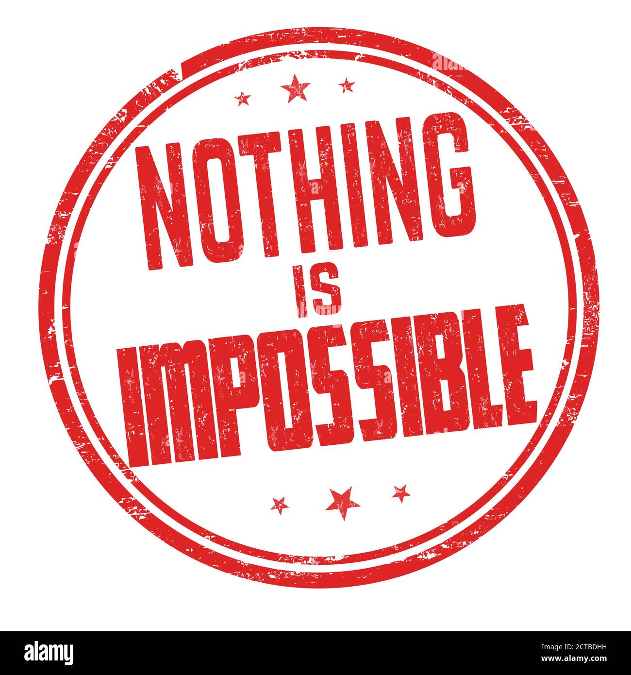 Nothing is impossible sign or stamp on white background, vector illustration Stock Vector