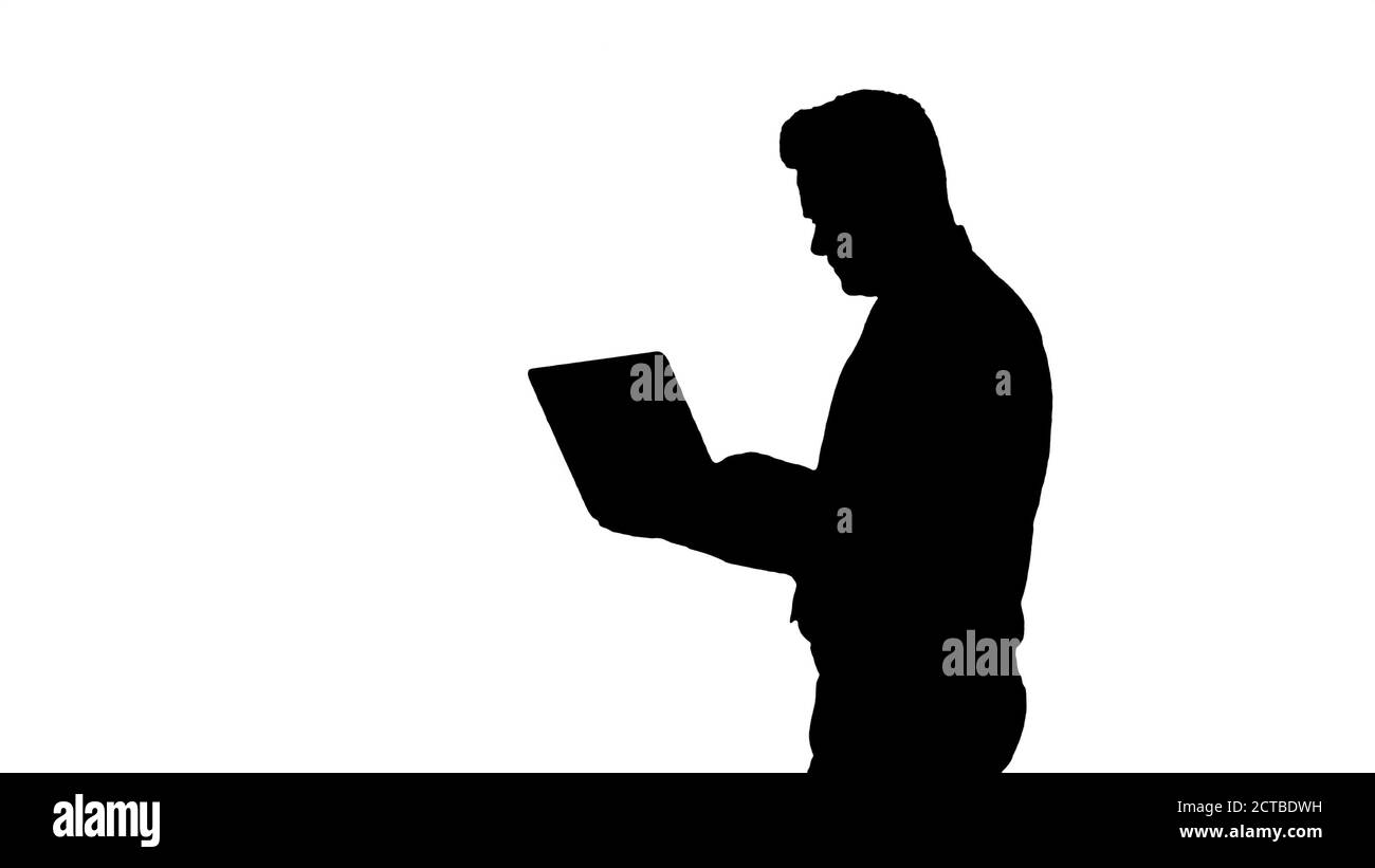 Silhouette formal man walking using hi-res stock photography and images ...