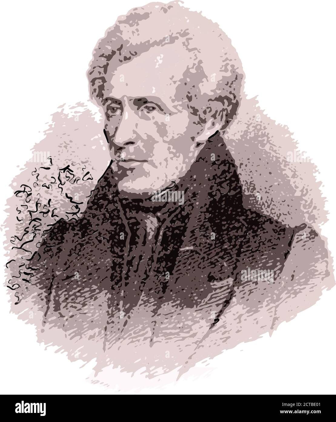 Vector portrait of president Andrew Jackson. Andrew Jackson (1767 – 1845) was an American soldier and statesman who served as the seventh president of Stock Vector