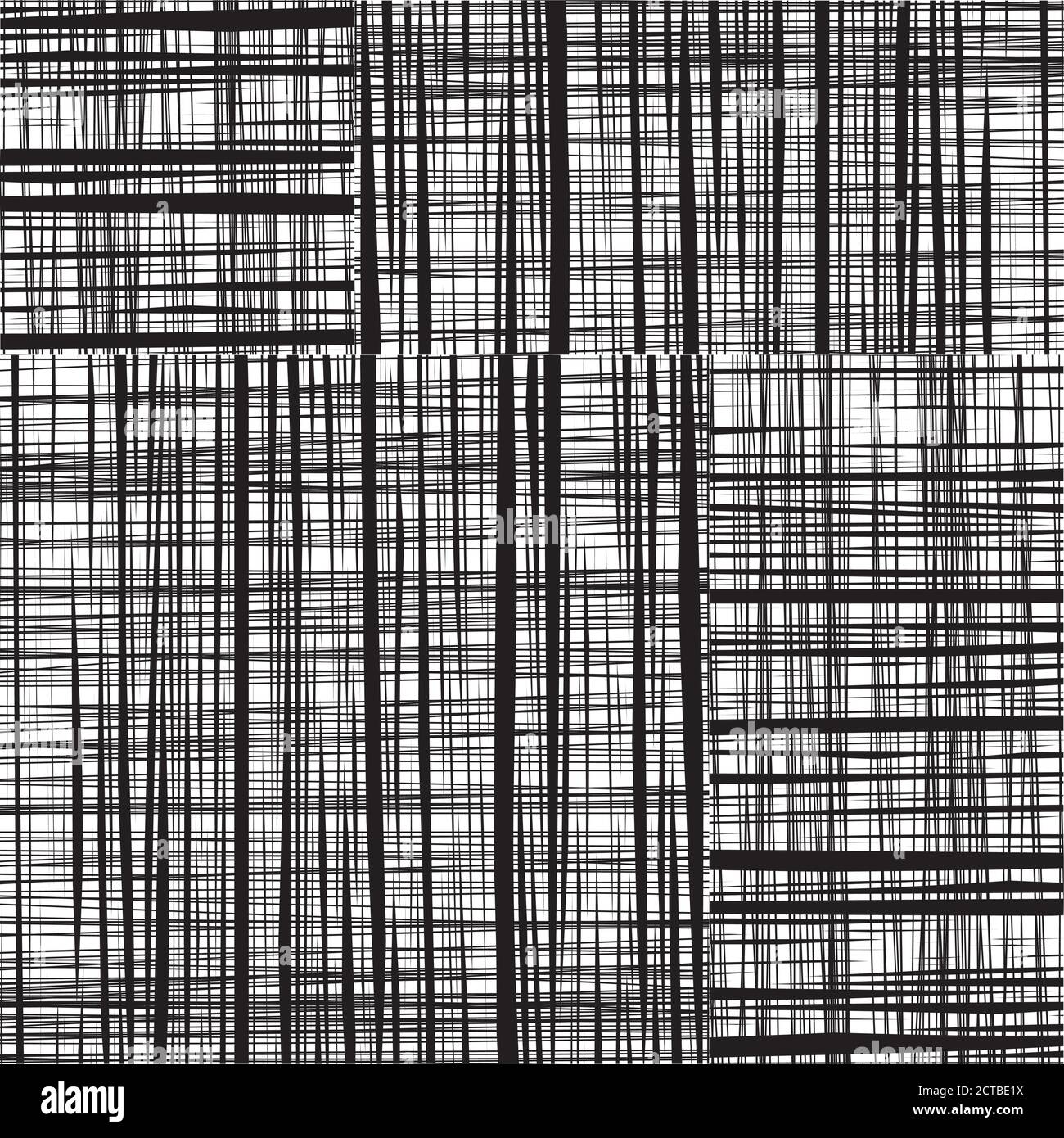 Seamless pattern with horizontal and vertical black segments Stock Vector