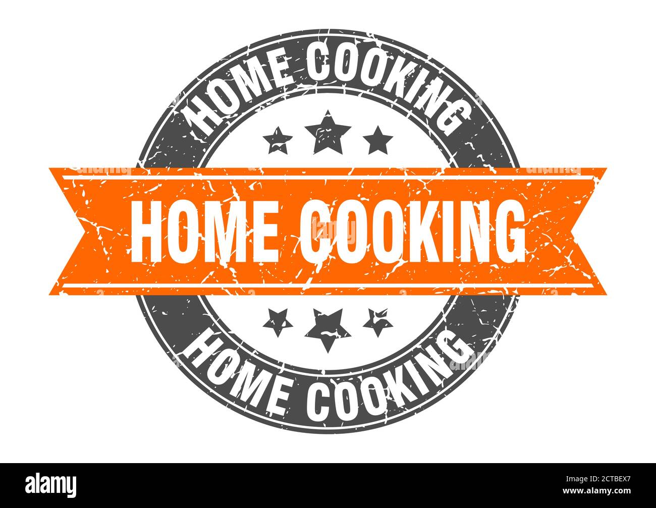 Home cooking stamp round hi-res stock photography and images - Alamy