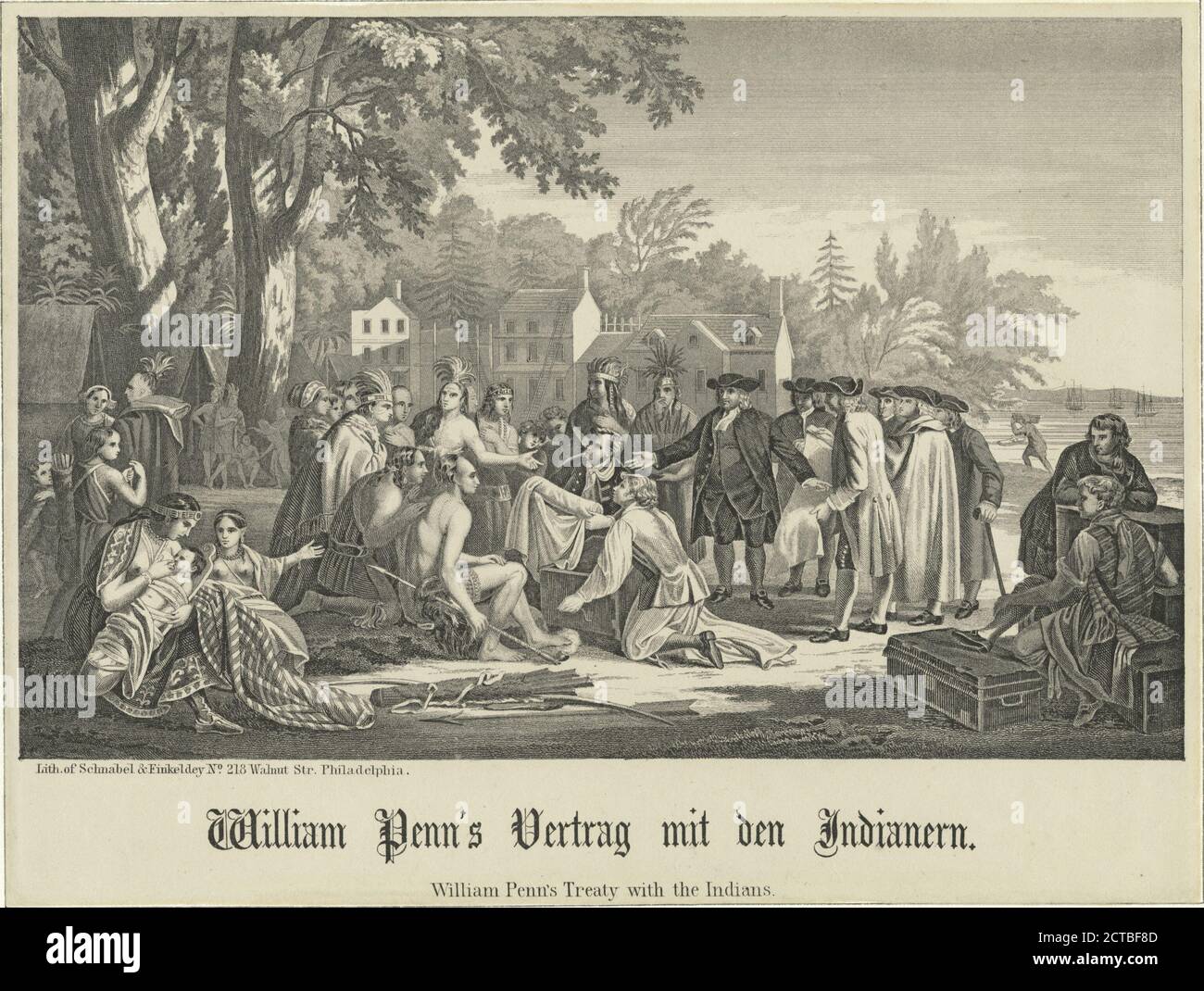 William Penn's Vertrag mit den Indianern., still image, Prints, 1777 - 1890, Schnabel & Finkeldey Stock Photo