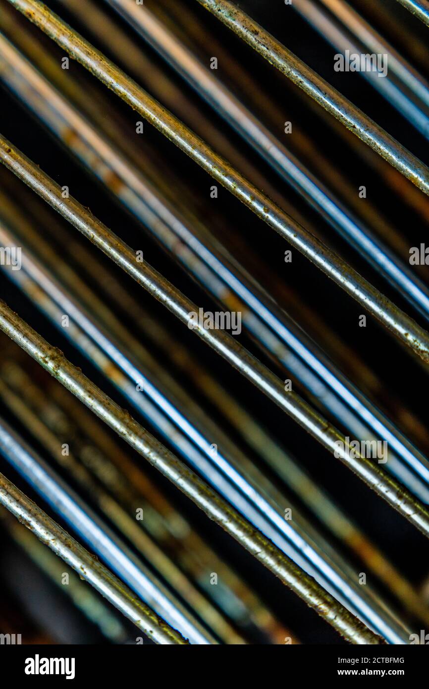 Iron rods. Abstract background. Grunge metal texture Stock Photo - Alamy