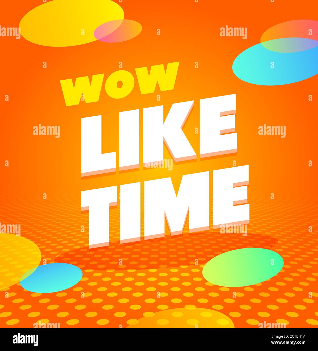 Like time social media concept Banner card design. Like follow subscribe comment Stock Vector