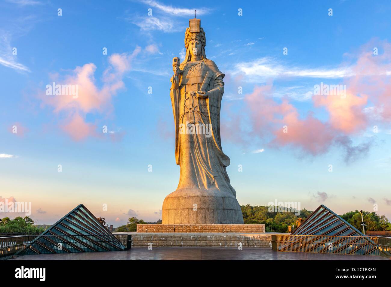 Statue of the Goddess Mazu in Matsu, Taiwan Stock Photo