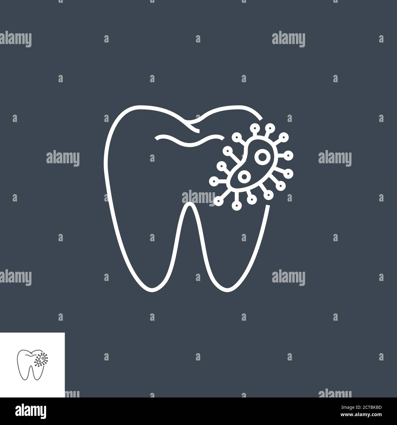 Dental Bacteria Line Icon Stock Vector Image & Art - Alamy