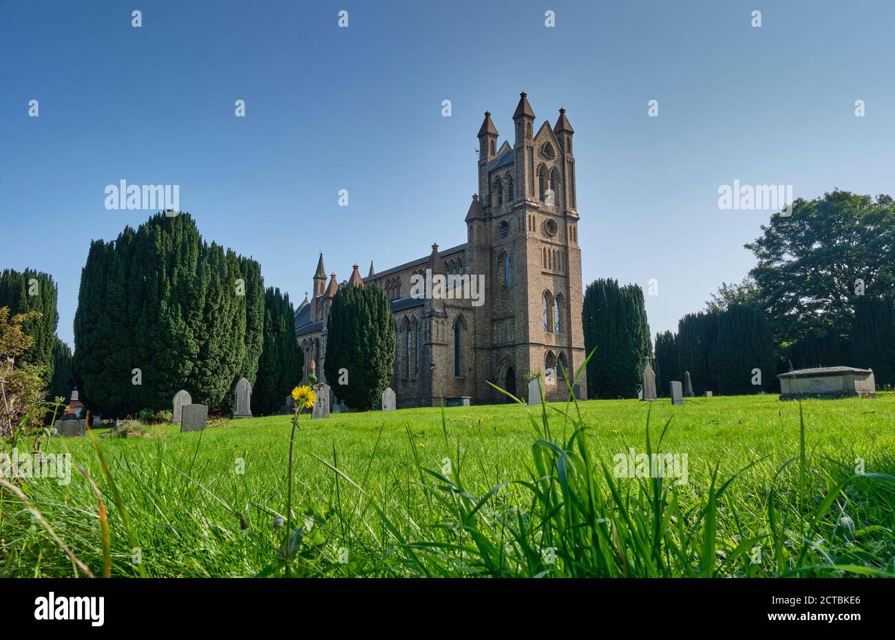 St David's Church, Newtown, Powys, Wales Stock Photo