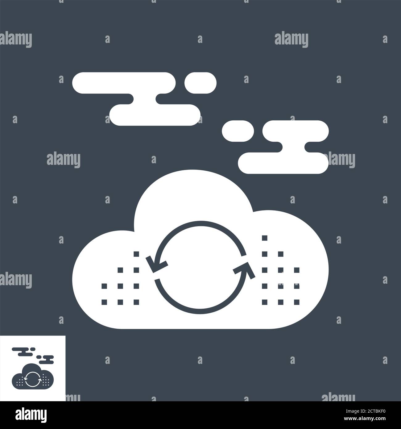 Cloud Computing Vector Glyph Icon Stock Vector