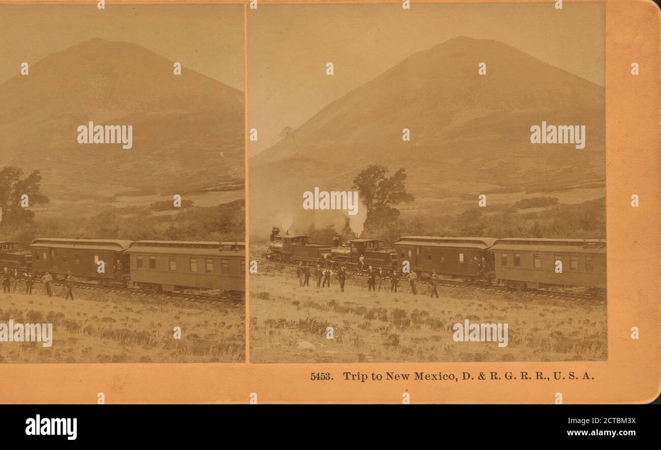 Trip to New Mexico, D. & R.G. R.R., U.S.A., Kilburn, B. W. (Benjamin West) (1827-1909), New Mexico Stock Photo