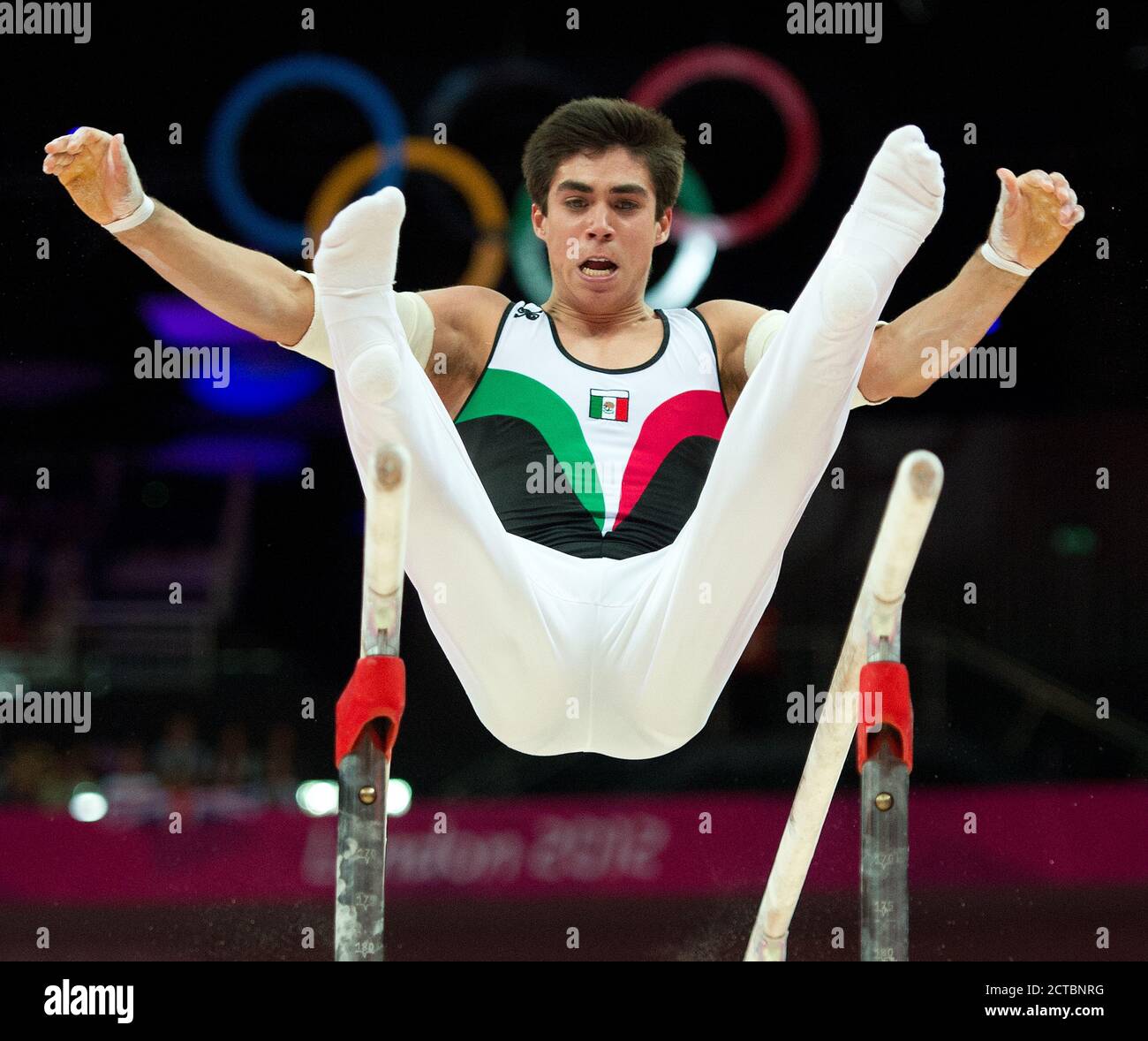 DANIEL CORRAL BARRON MEN'S PARALLEL BARS FINAL  LONDON 2012 OLYMPICS NORTH GREENWICH ARENA  Copyright Picture : Mark Pain  7/8/2012.  07774 842005 Stock Photo