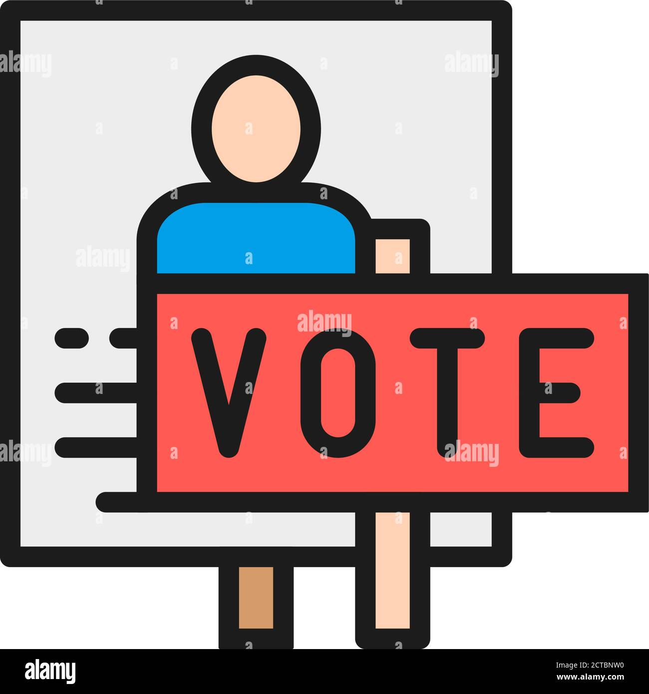 presidential-election-poster-voting-banners-demonstration-color-line