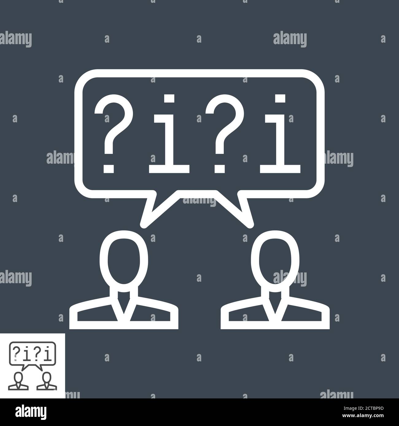 Dialogue Thin Line Vector Icon Stock Vector Image & Art - Alamy
