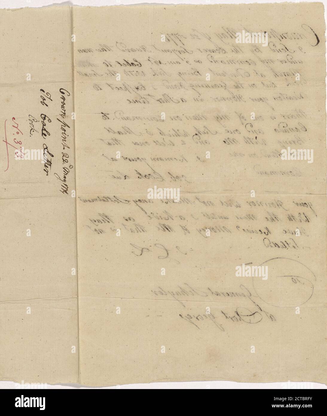 1776 May 22, text, Correspondence, 1776 Stock Photo