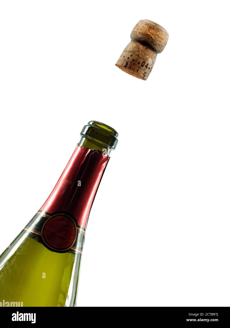 Champagne cork popping celebration background isolated Stock Photo Alamy