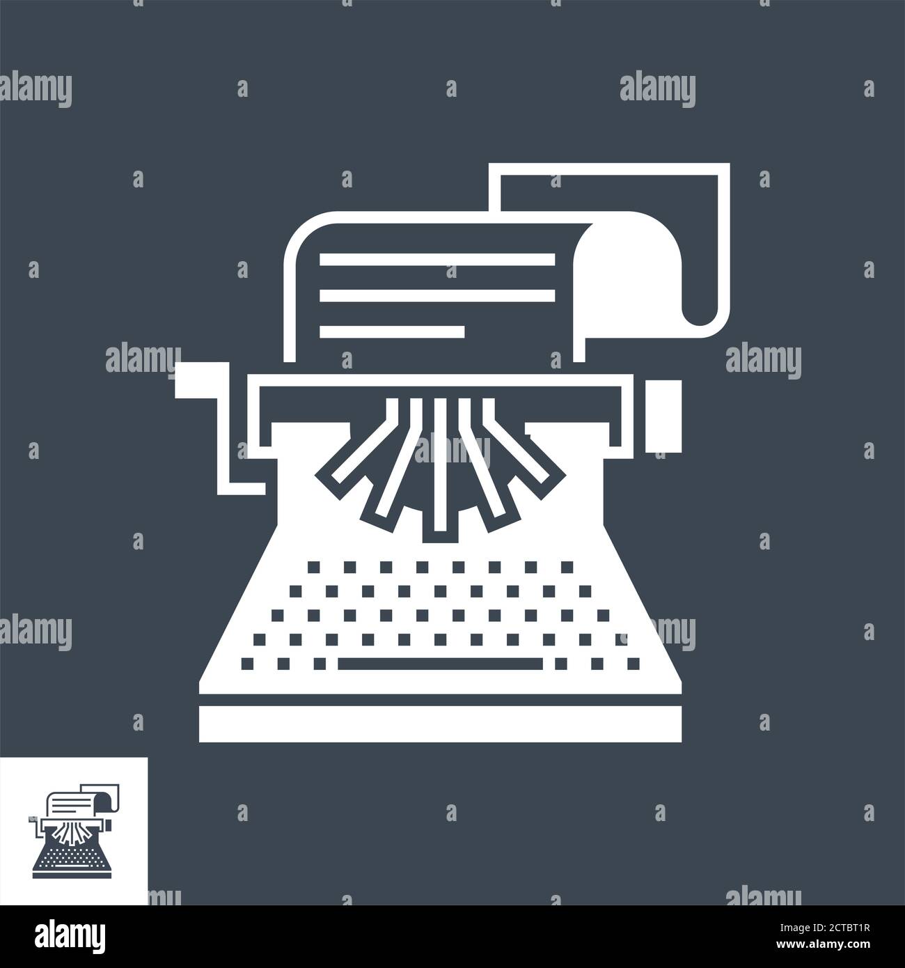 Copywriting Vector Glyph Icon Stock Vector