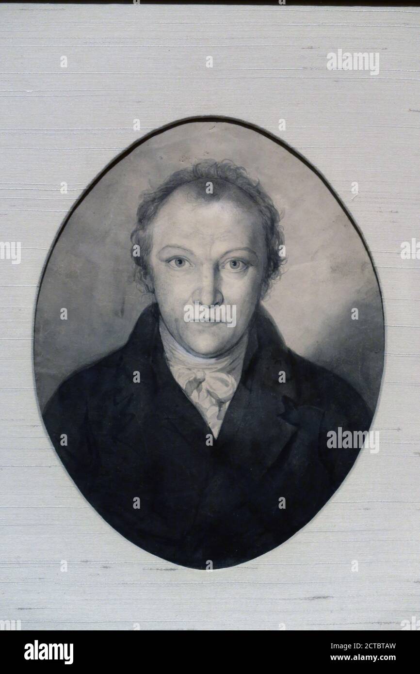 Engraving of poet William Blake Stock Photo