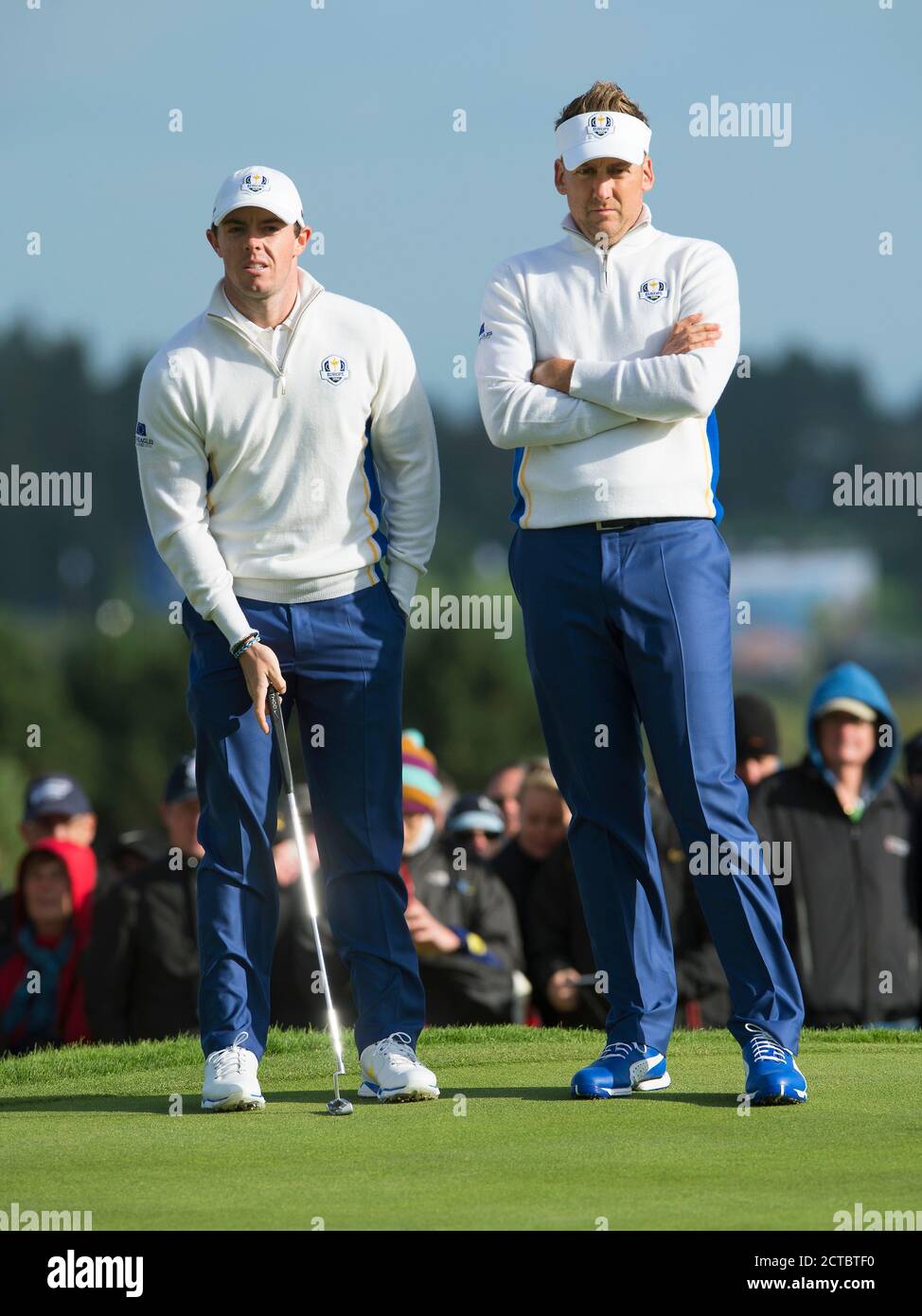 Rory McIlroy and Ian Poulter The Ryder Cup 2014 Gleneagles, Perthshire, Scotland  Picture Credit : © Mark Pain / Alamy Stock Photo