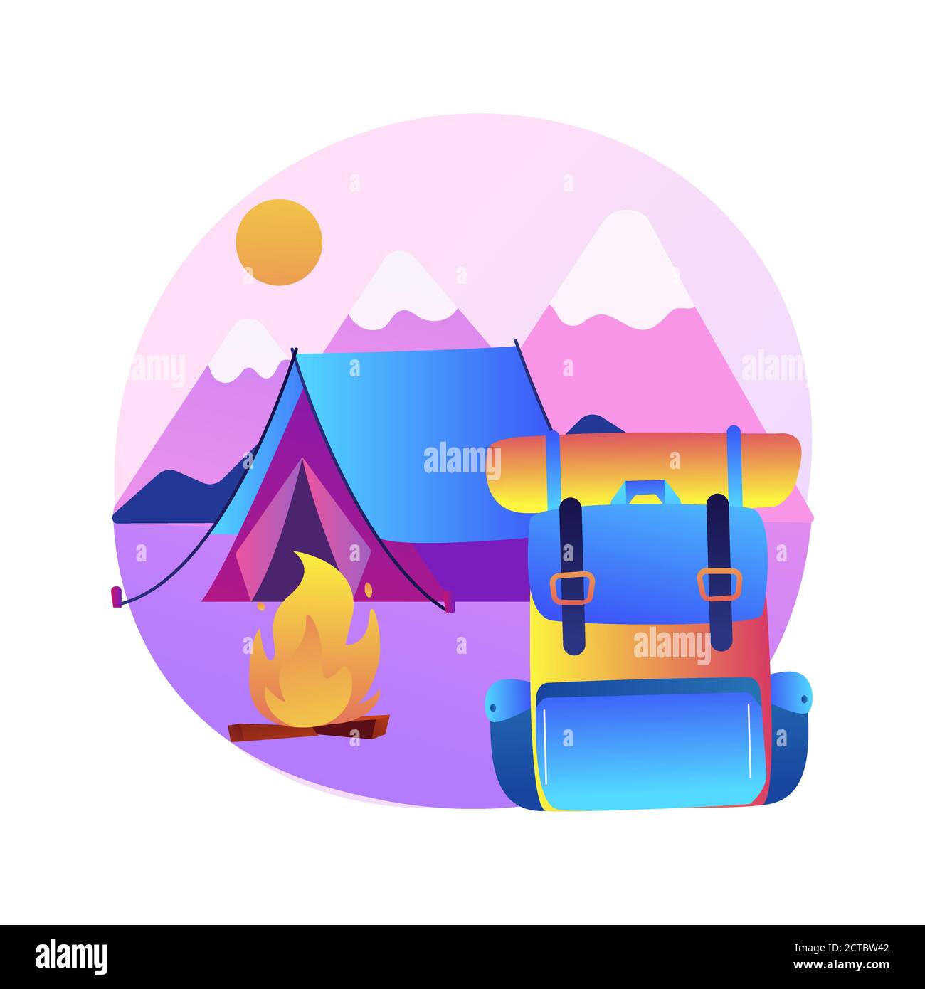 Summer Camp Abstract Concept Vector Illustration Stock Vector Image And Art Alamy 