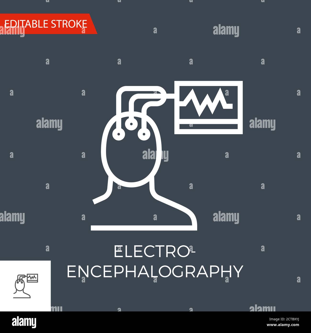 Electroencephalography Vector Icon Stock Vector