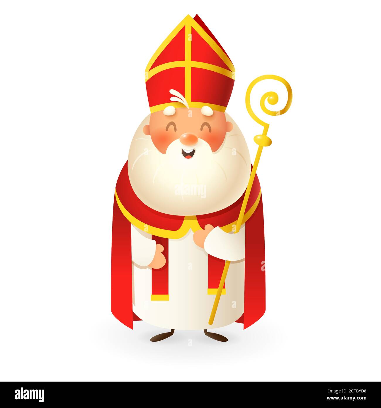 Bengelen Vermomd Vliegveld Saint Nicholas or Sinterklaas - cartoon style vector illustration Stock  Vector Image & Art - Alamy