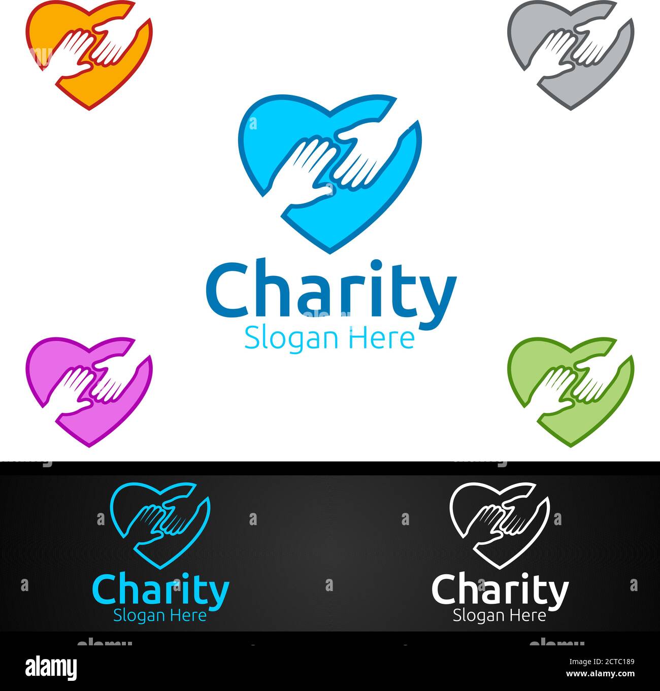 Helping Hand Charity Foundation Creative Logo for Voluntary Church or