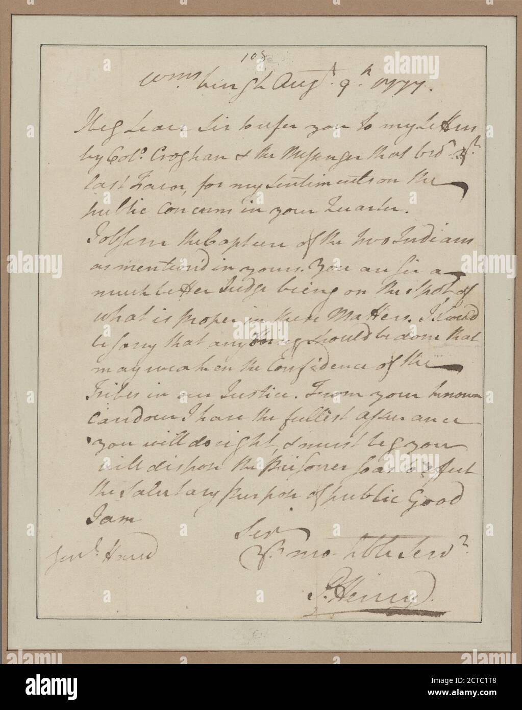 Letter to Gen. Edward Hand, Pittsburg, text, Documents, 1777, Henry ...