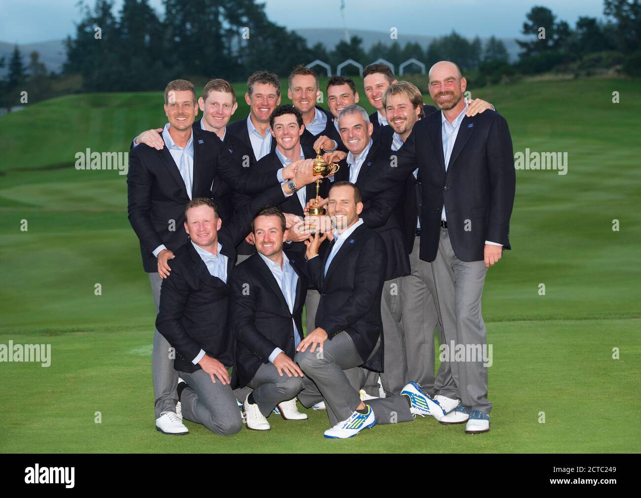 EUROPE CELEBRATE WINNING THE 2014 RYDER CUP. GLENEAGLES, PERTHSHIRE. PICTURE CREDIT : © MARK PAIN / ALAMY STOCK PHOTO Stock Photo