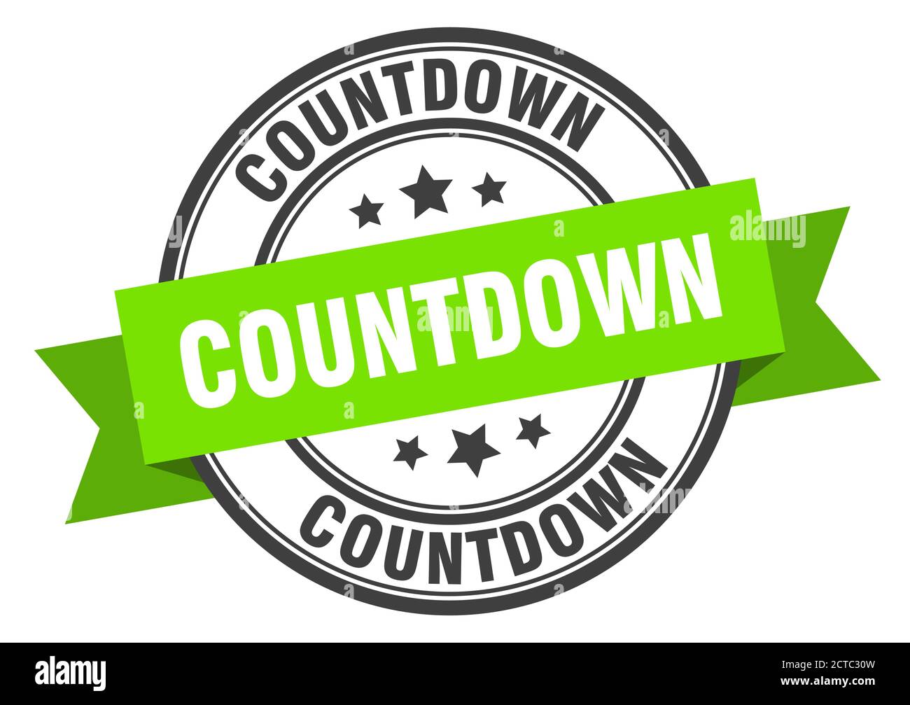 countdown label sign. round stamp. ribbon. band Stock Vector Image ...