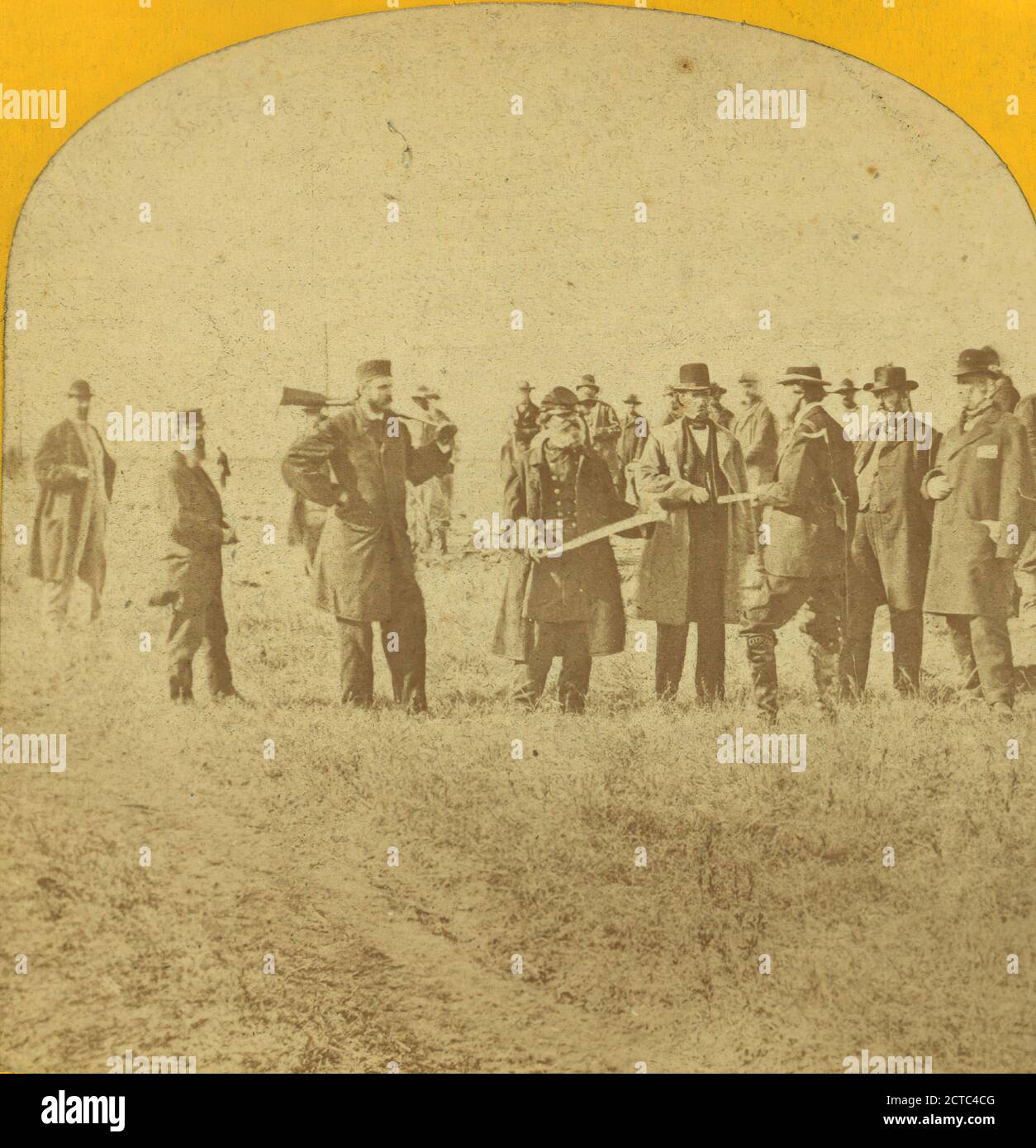 Commissioners and directors of the U.P.R.R., Carbutt, John (1832-1905), Union Pacific Railroad Company, 1866, Nebraska Stock Photo