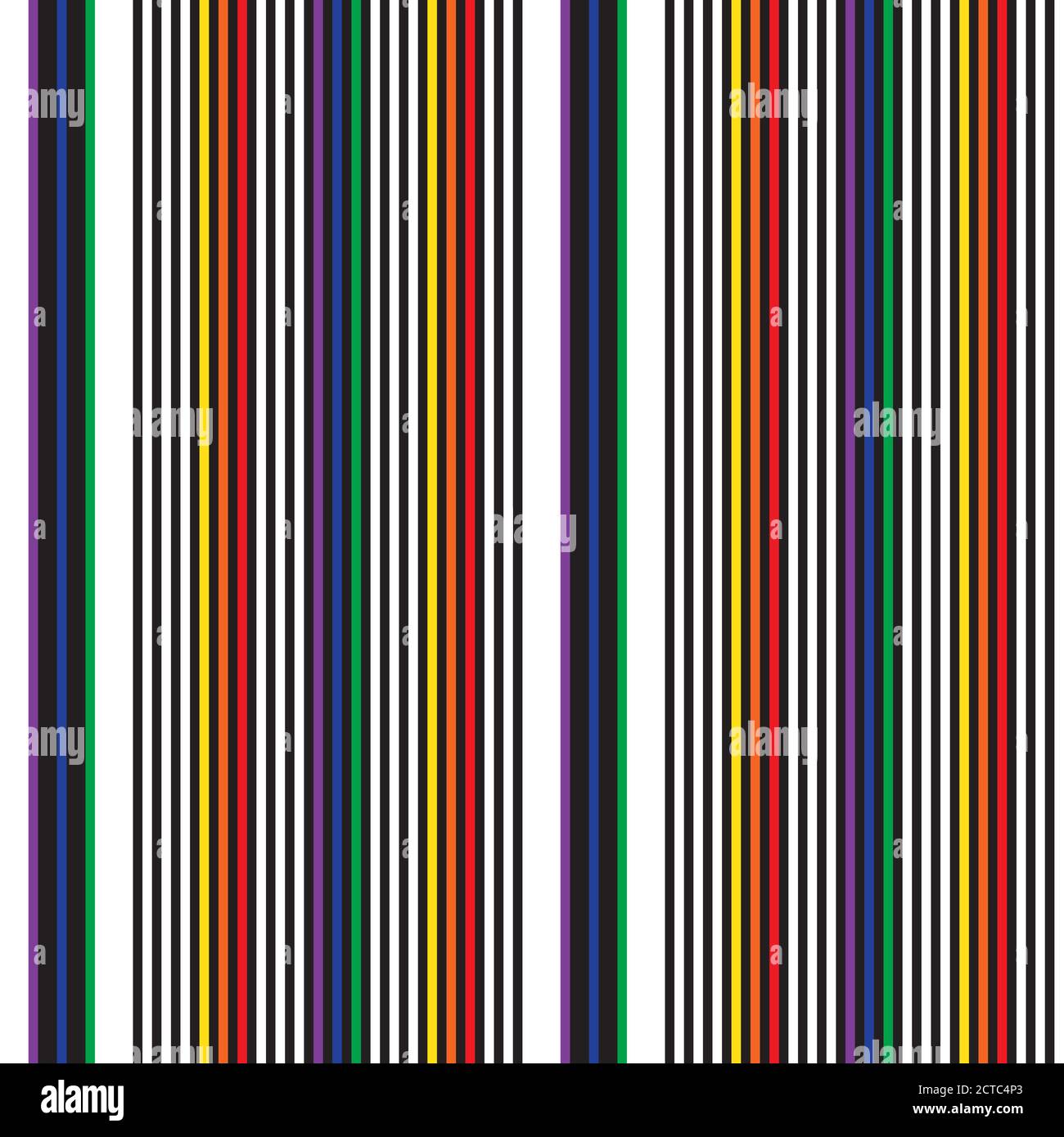Rainbow Horizontal striped seamless pattern background suitable for ...