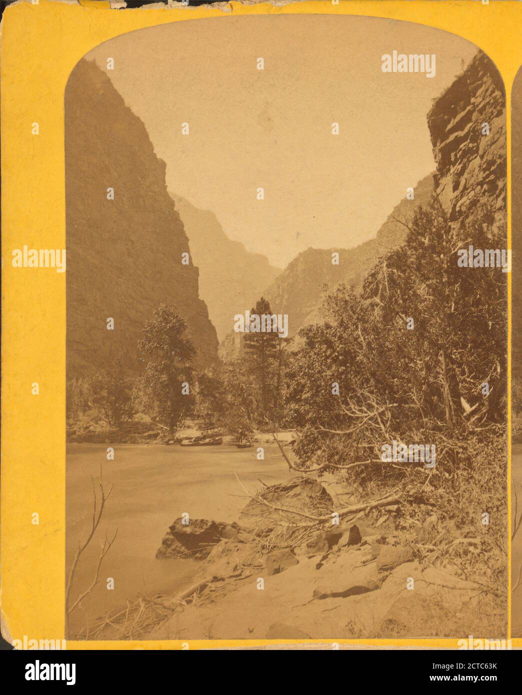 Cliff of the harp., Powell, John Wesley (1834-1902), 1871, Colorado River (Colo.-Mexico), United States Stock Photo