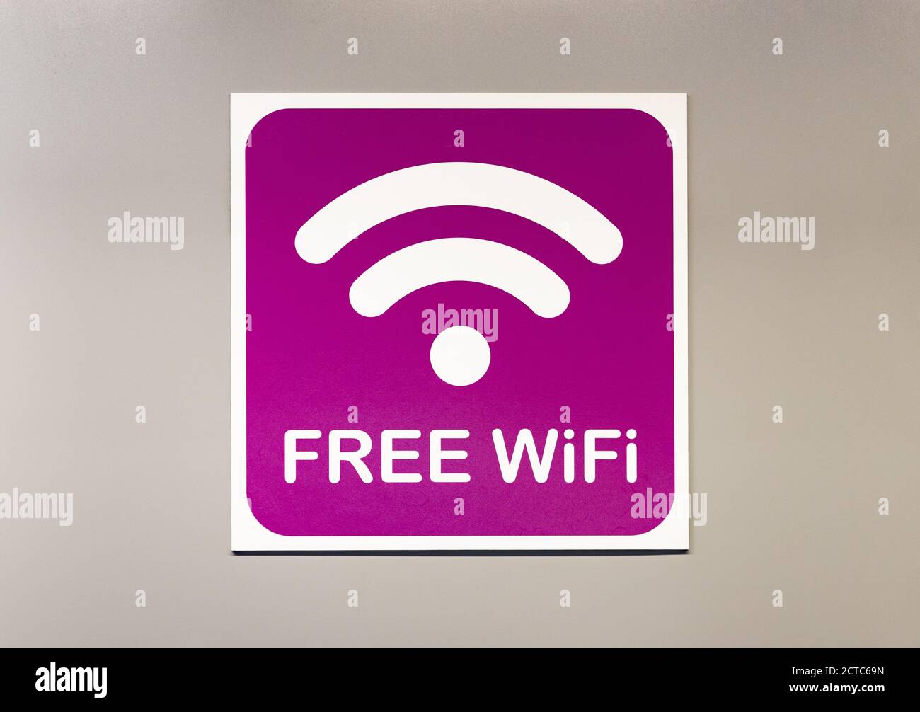 A picture of a Free WiFi sign in the terminal of the Warsaw Chopin Airport Stock Photo Alamy