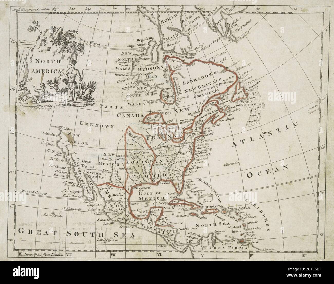 North America, still image, Maps, 1766, Jefferys, Thomas (d. 1771 Stock Photo