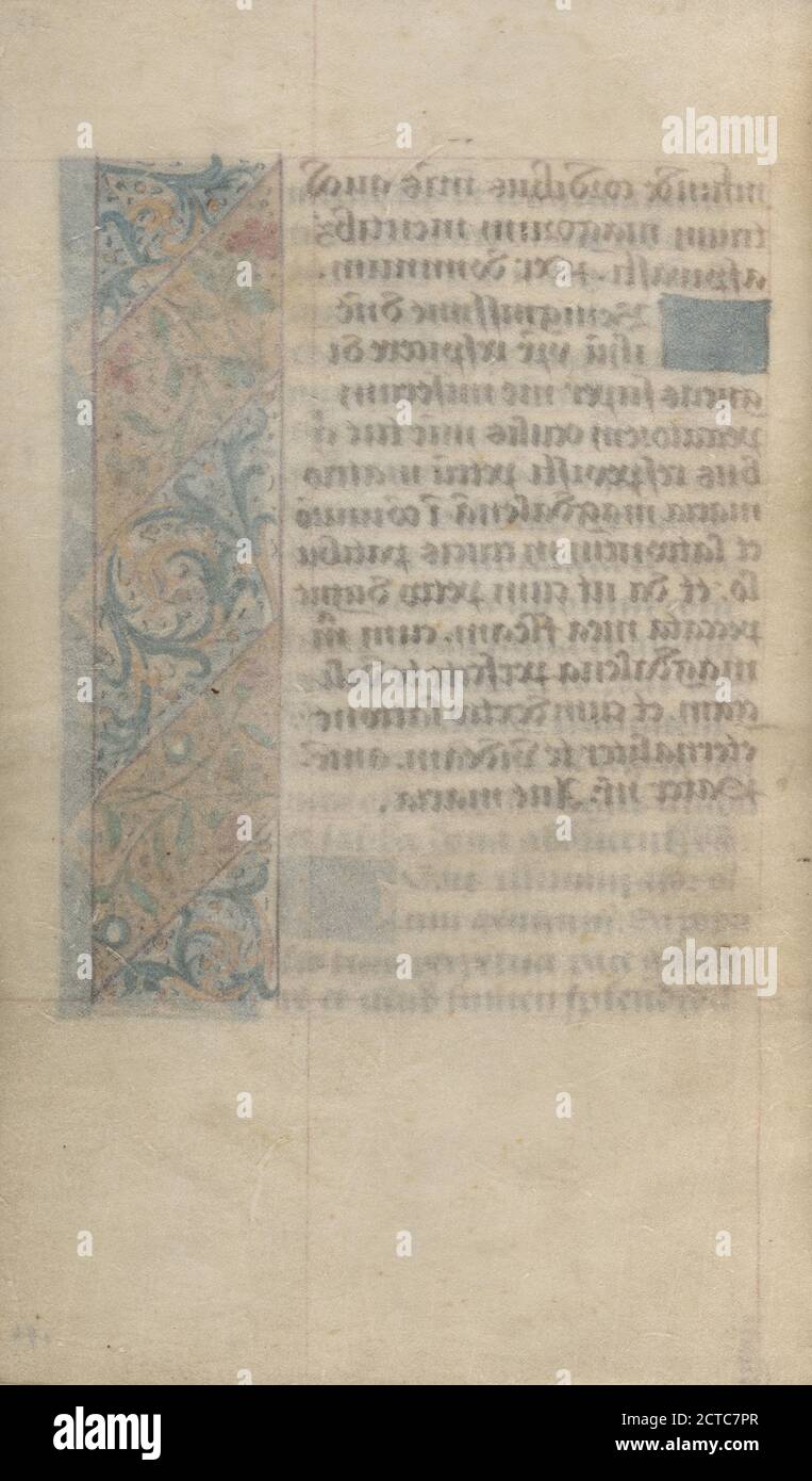 Horae, text, Manuscripts, Medieval, 1500 Stock Photo
