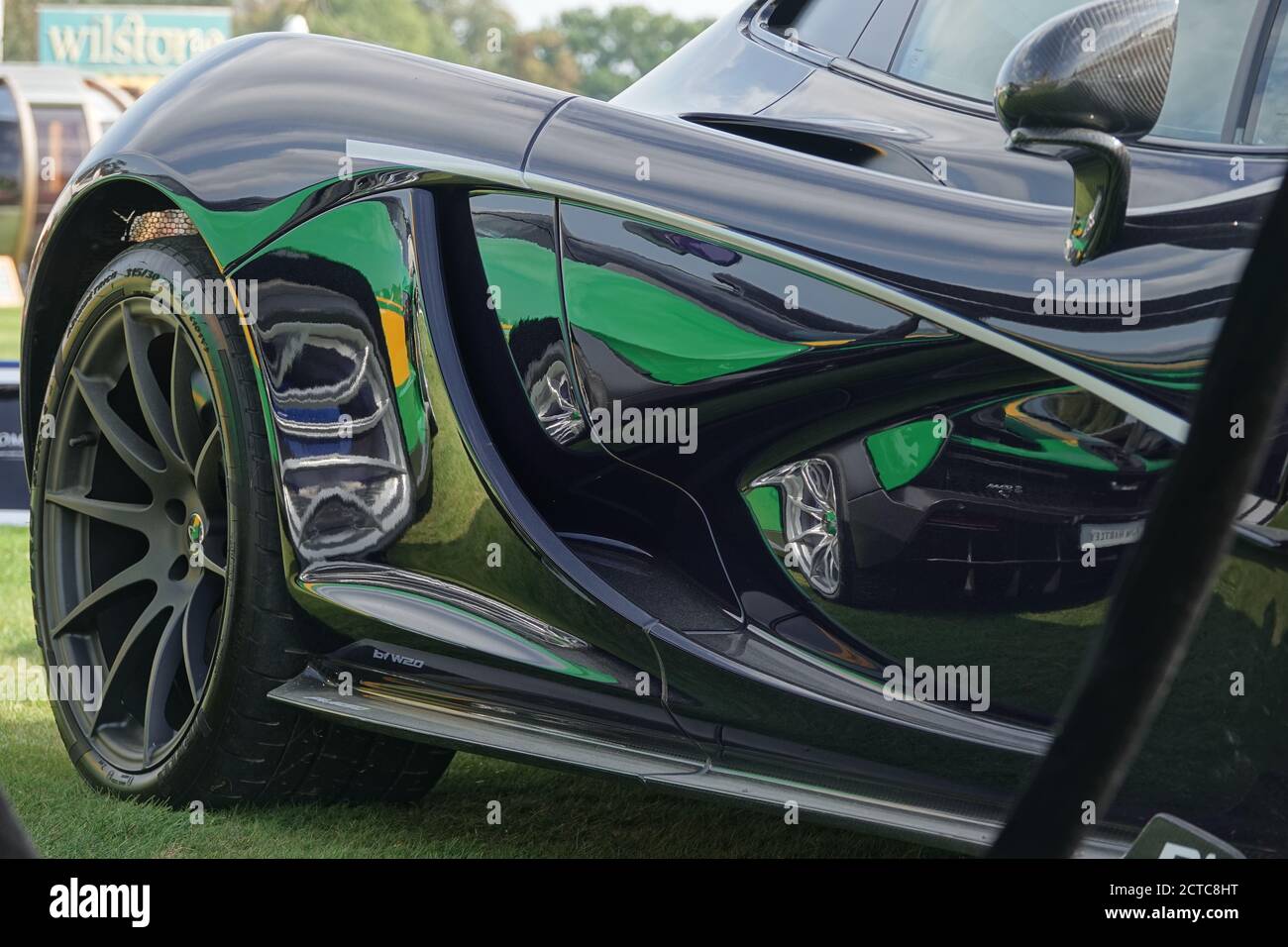 Blenheim Palace, Oxford, UK. 22nd Sep, 2020. McLaren Senns reflected in a brother black version At the famous Salon Prive held at Blenheim Palace Credit: Motofoto/Alamy Live News Stock Photo