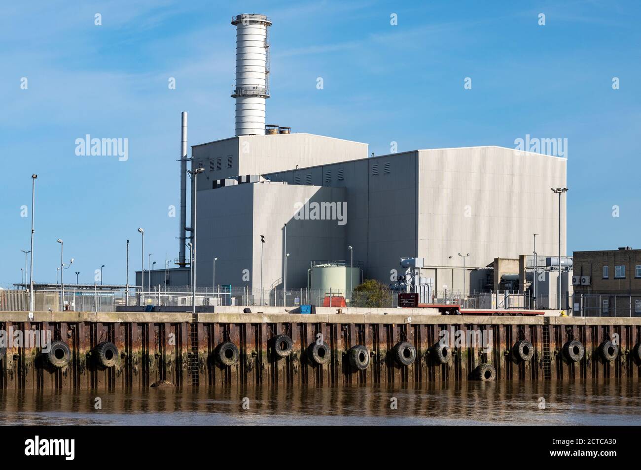 Gas fired power station Great Yarmouth Norfolk UK Stock Photo